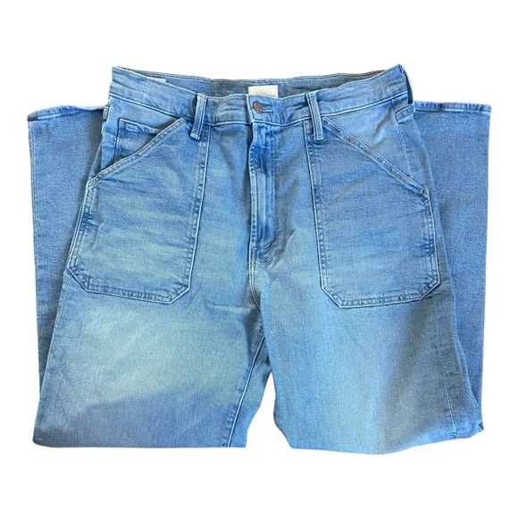 MOTHER The Patch Rambler Jeans Sz 32 Norway, Dude Wide Leg - Picture 7 of 10